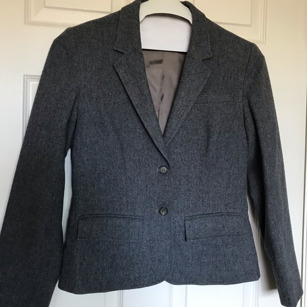 Pendleton grey, wool, lined blazer, size 6
